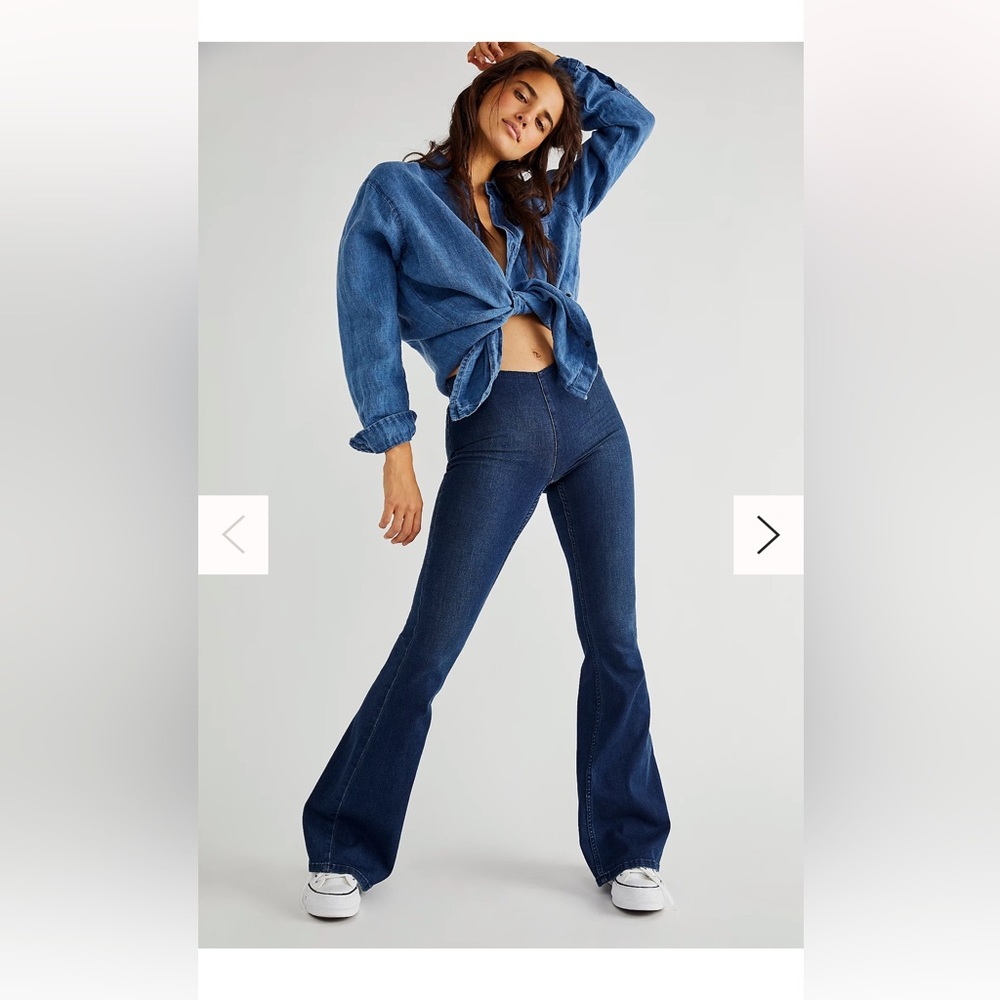 Free People Penny Pull-On Flare Jean